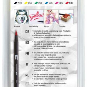 Alternative view of TOMBOW ABT — Lot de 6 feutres pinceau à 2 pointes