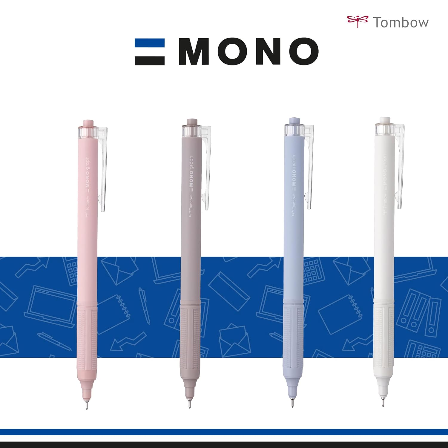 TOMBOW MONO graph Lite — Stylo à bille smokey blue – Image 5