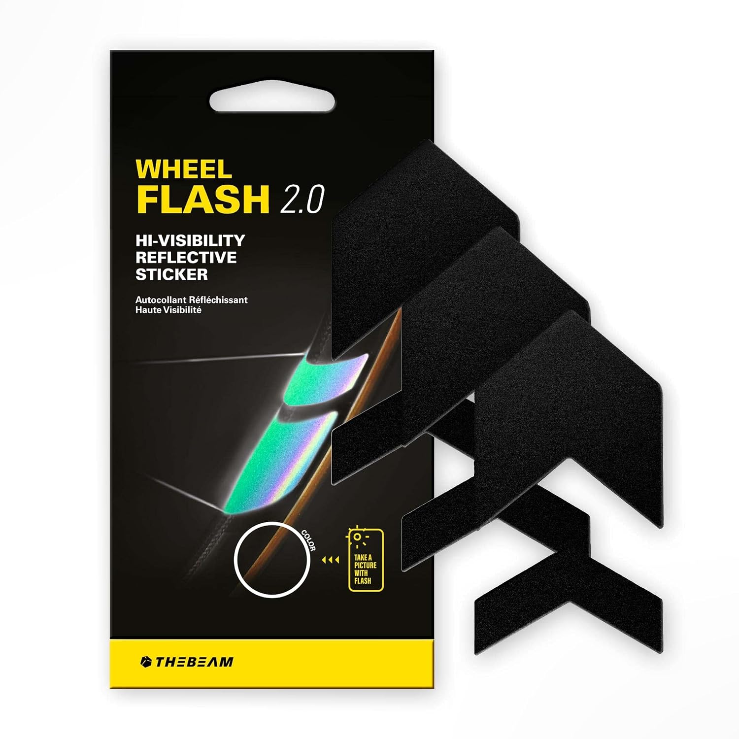 THE BEAM Wheel Flash 2.0 — Autocollants réfléchissants vélo