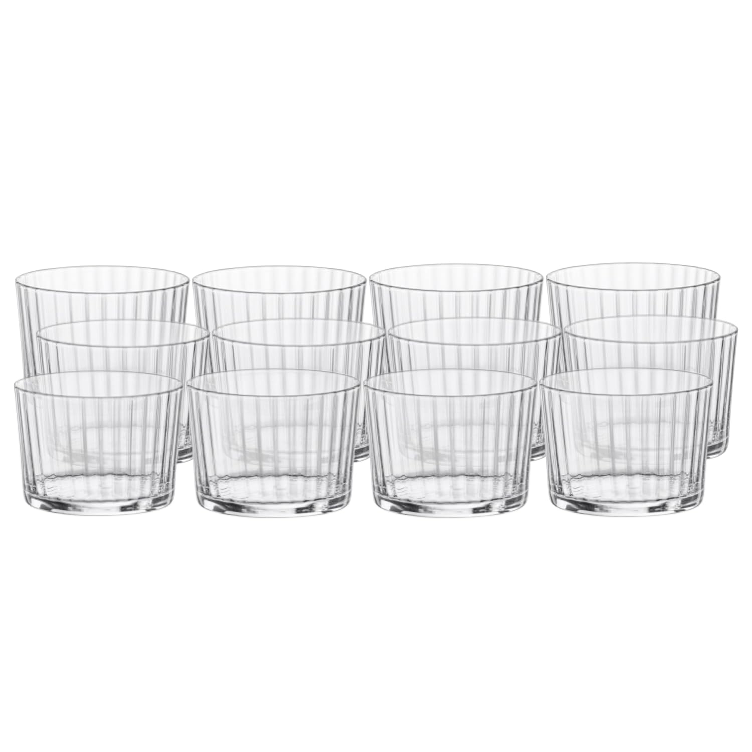 BORMIOLI ROCCO Exclusiva — Lot de 12 verres à rhum nervurés