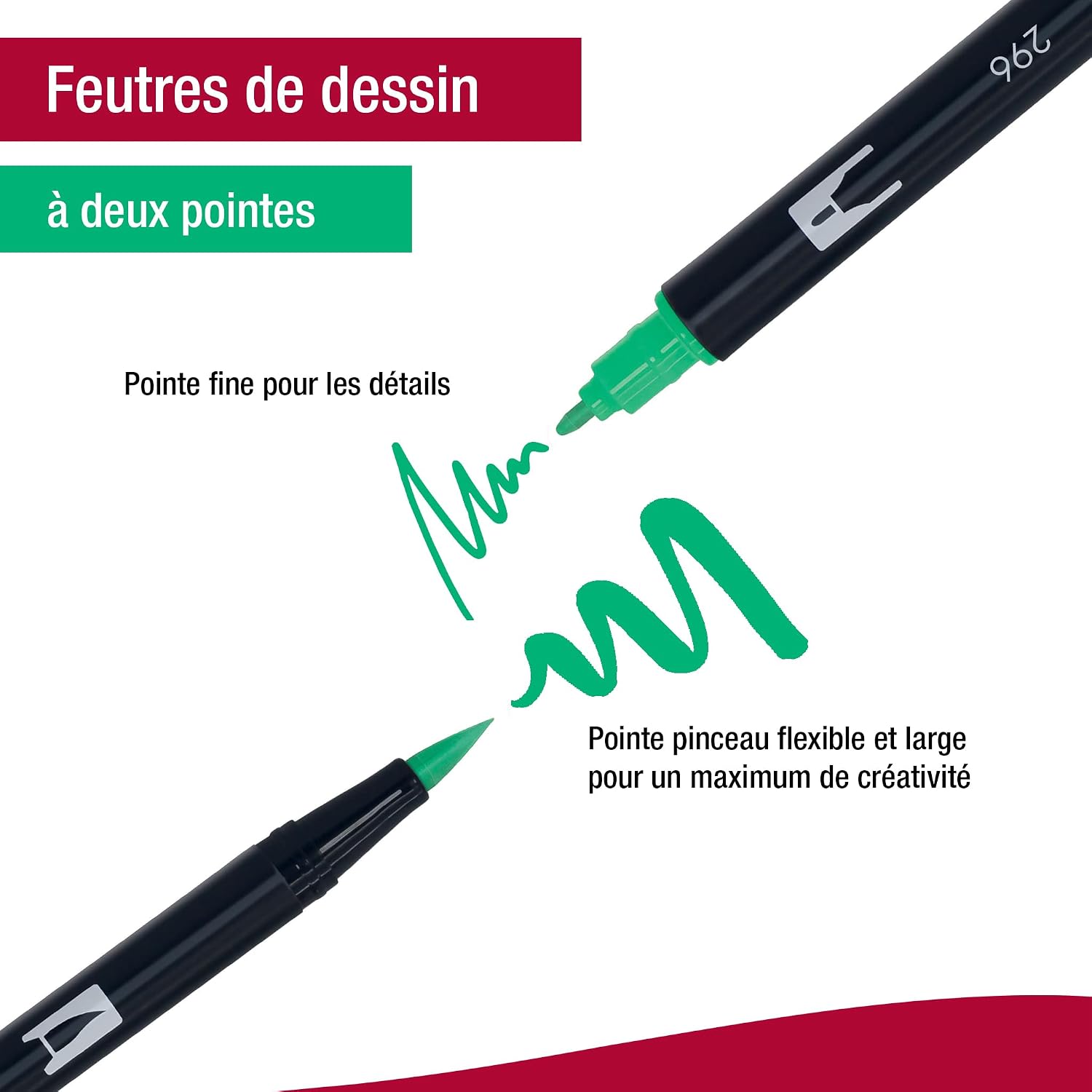 TOMBOW ABT-6P-3 — Lot de 6 feutres pinceau à 2 pointes – Image 4