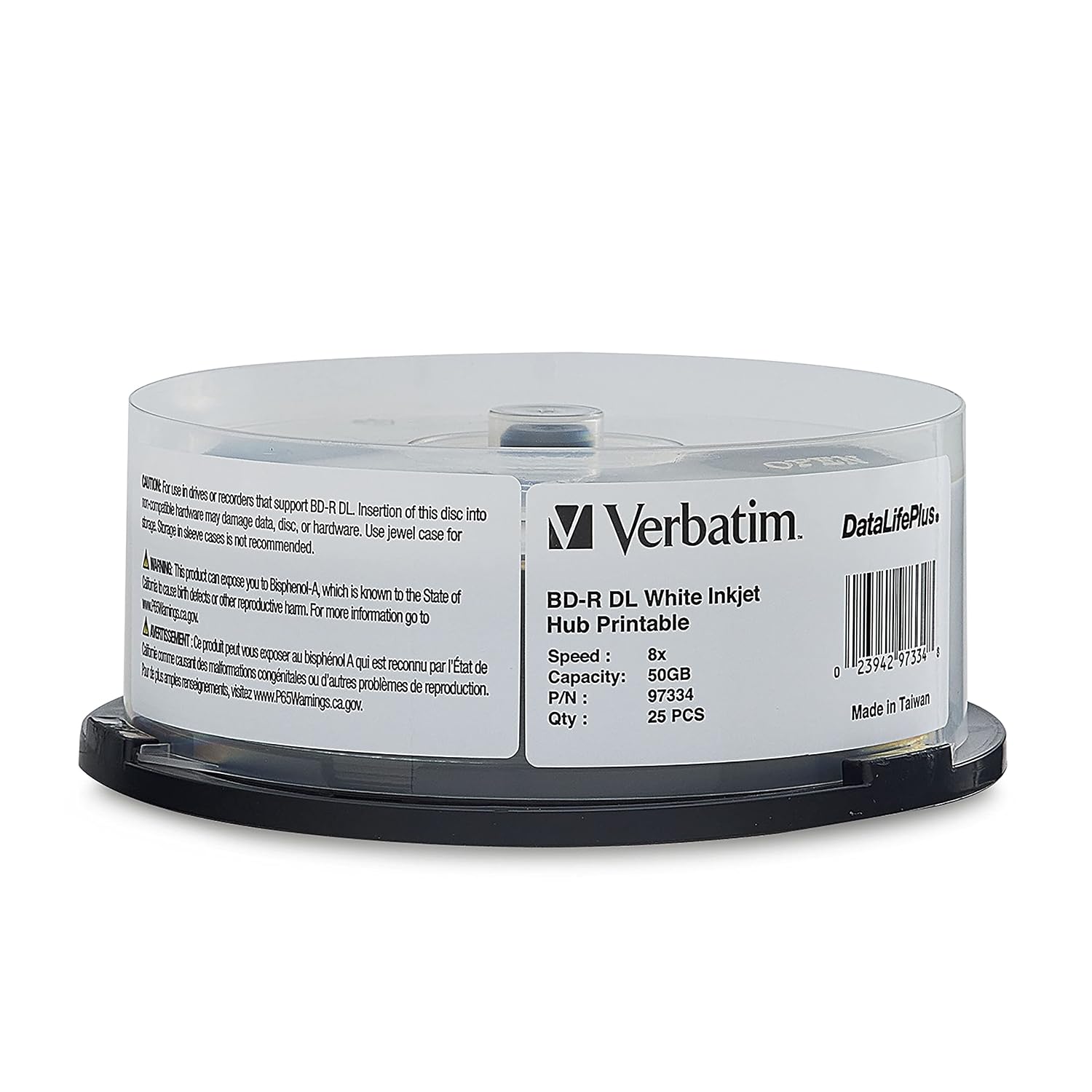 VERBATIM — Lot de 25 BD-R Blu-ray imprimables 50 Go 6x