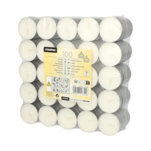 BOUGIE — Bougies chauffe-plat blanches x100