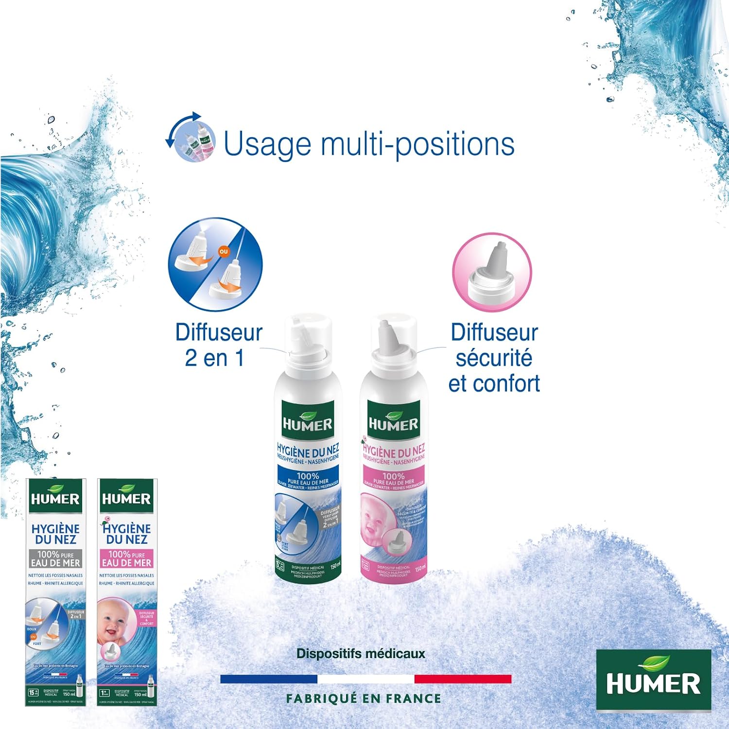 HUMER — Spray nasal hygiène du nez adulte 150 ml – Image 3