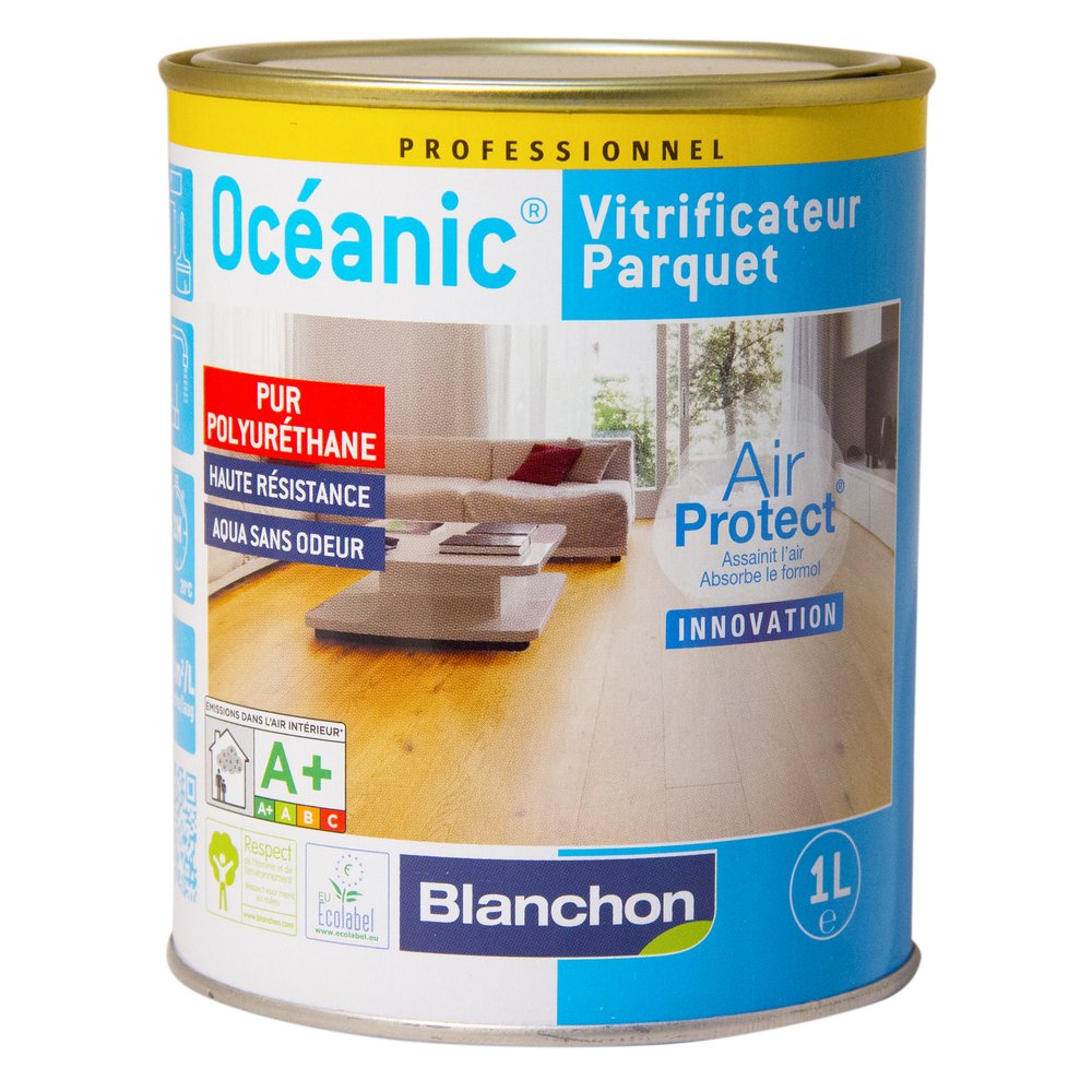 BLANCHON Océanic — Vitrificateur pour parquet satiné 1 L