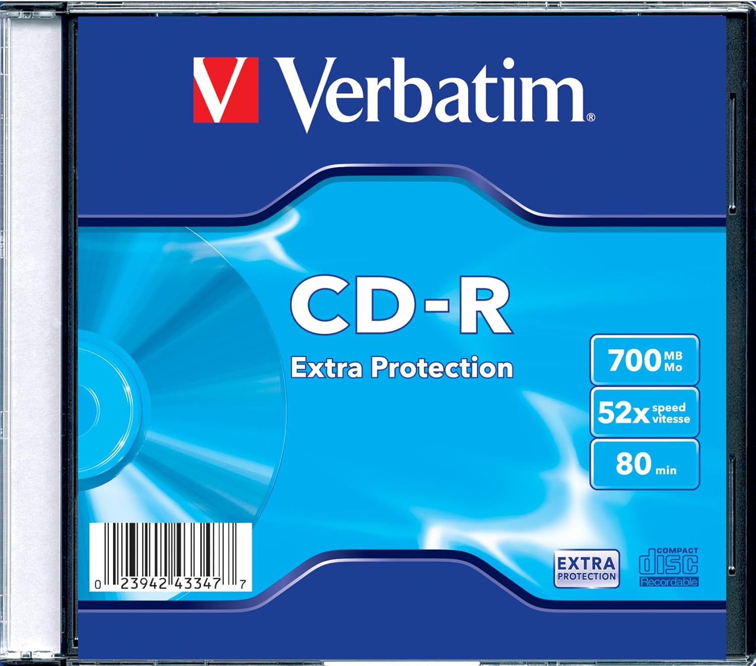 VERBATIM DataLife — CD-R 700 Mo 80 min 48x en boîtier cristal