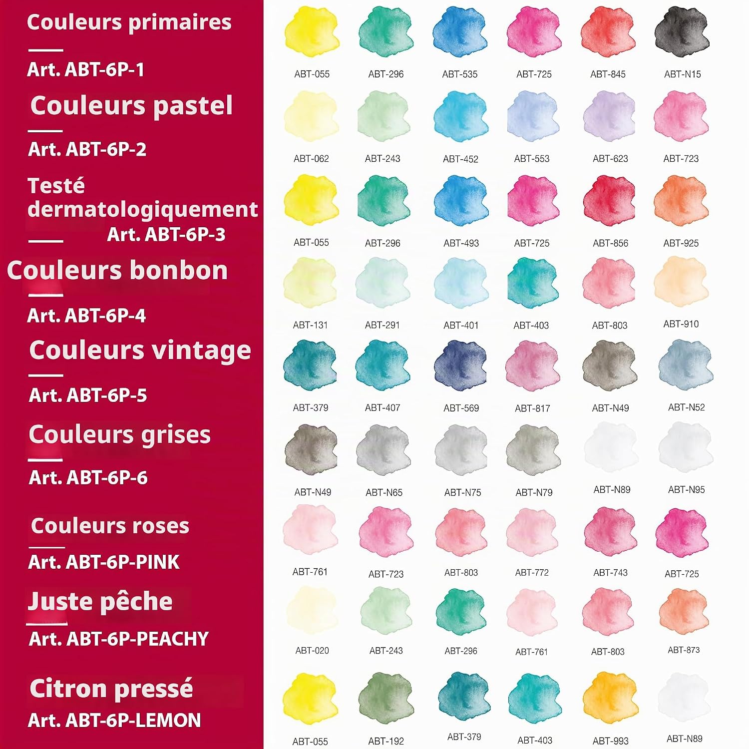 TOMBOW ABT — Lot de 6 feutres pinceau à deux pointes – Image 6