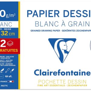 CLAIREFONTAINE — Pochette dessin scolaire 15 feuilles 24x32 cm