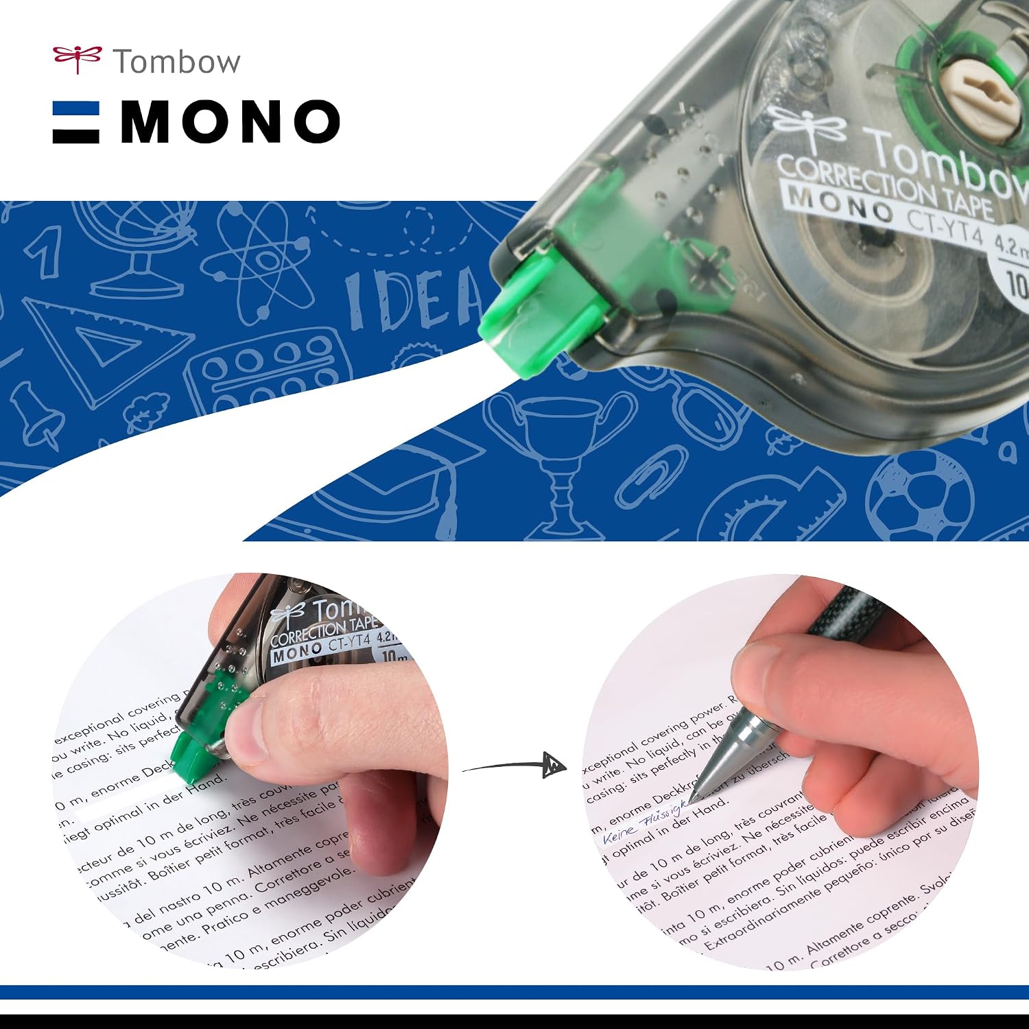 TOMBOW Mono CT-YT4 — Correcteur latéral 4,2 mm x 10 m – Image 2