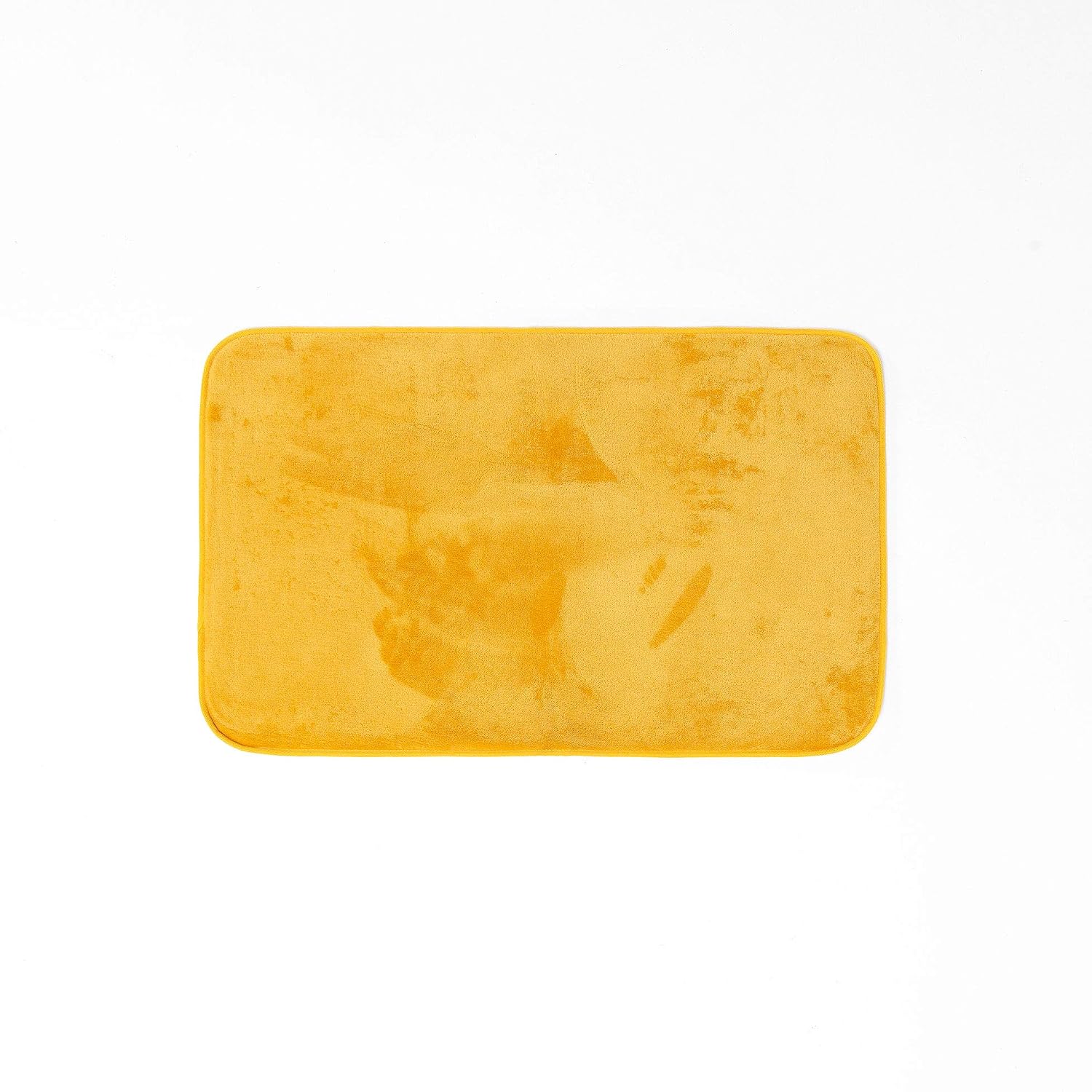 DOUCEUR D'INTÉRIEUR — Tapis rectangulaire flanelle jaune 50 x 80 cm
