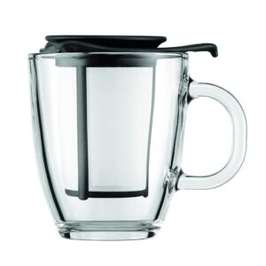 BODUM Yo-Yo — Mug infuseur individuel en verre 35 cl Noir