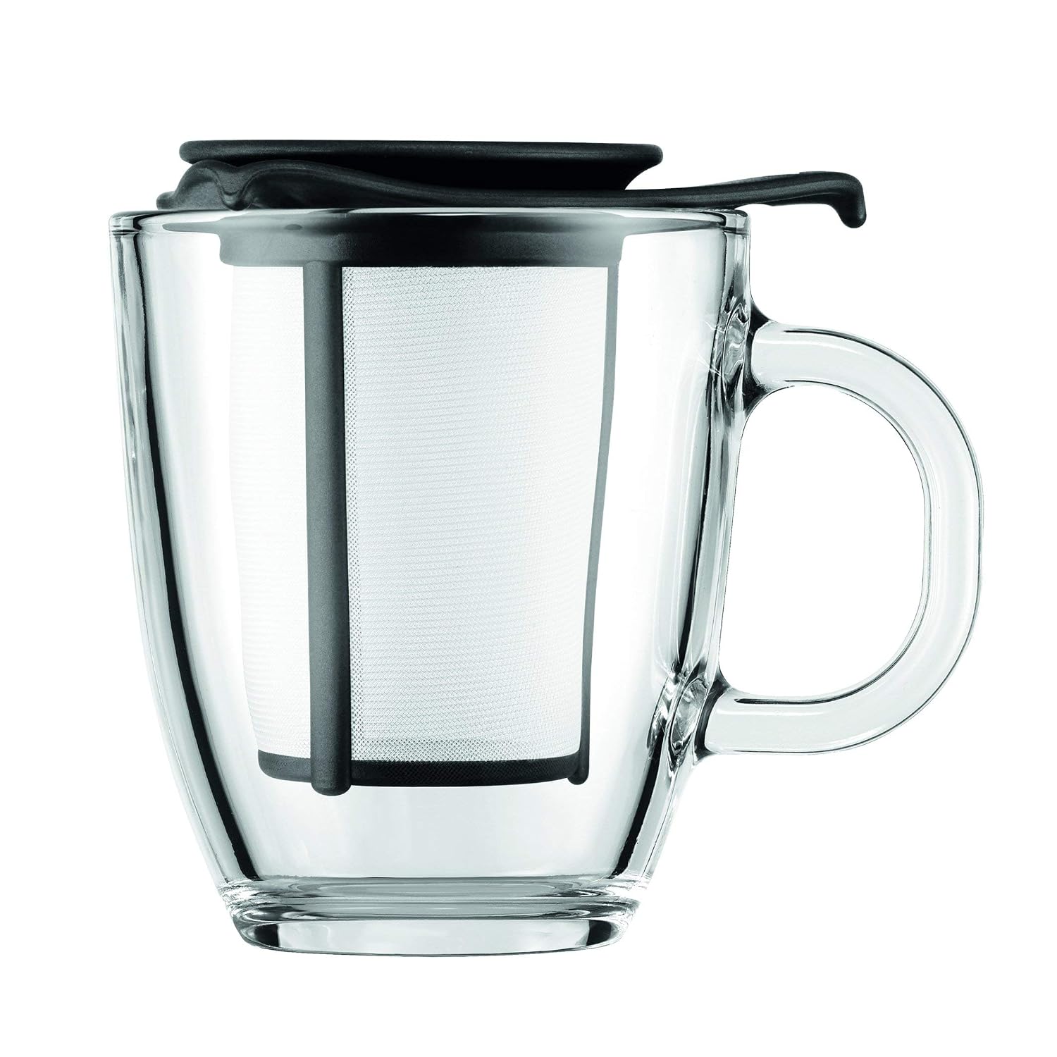 BODUM Yo-Yo — Mug infuseur individuel en verre 35 cl Noir