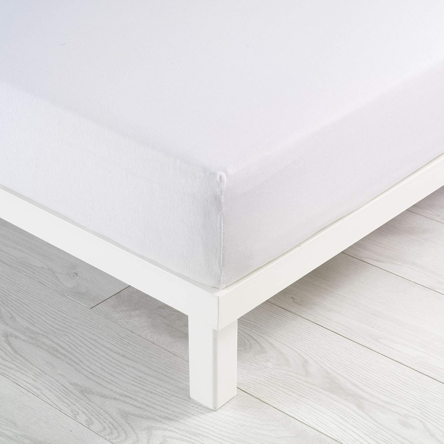 DOUCEUR D'INTÉRIEUR — Drap-housse jersey blanc 140 x 190 cm