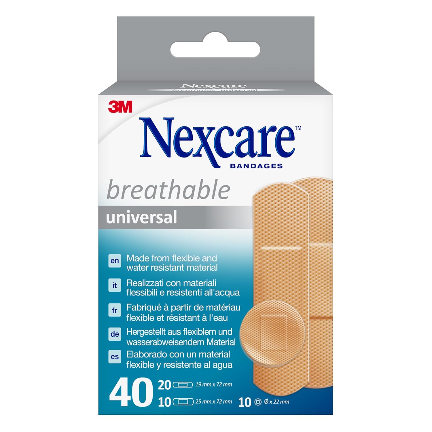 NEXCARE — Pansements respirants universels assortis 40 unités