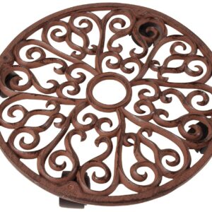 ESSCHERT DESIGN — Chariot de plantation rond L en fonte