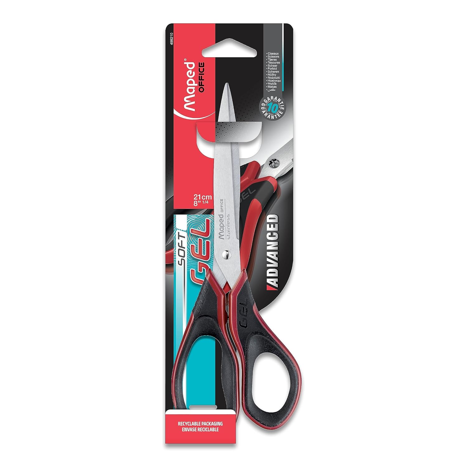 MAPED Advanced Gel — Ciseaux asymétriques 21 cm