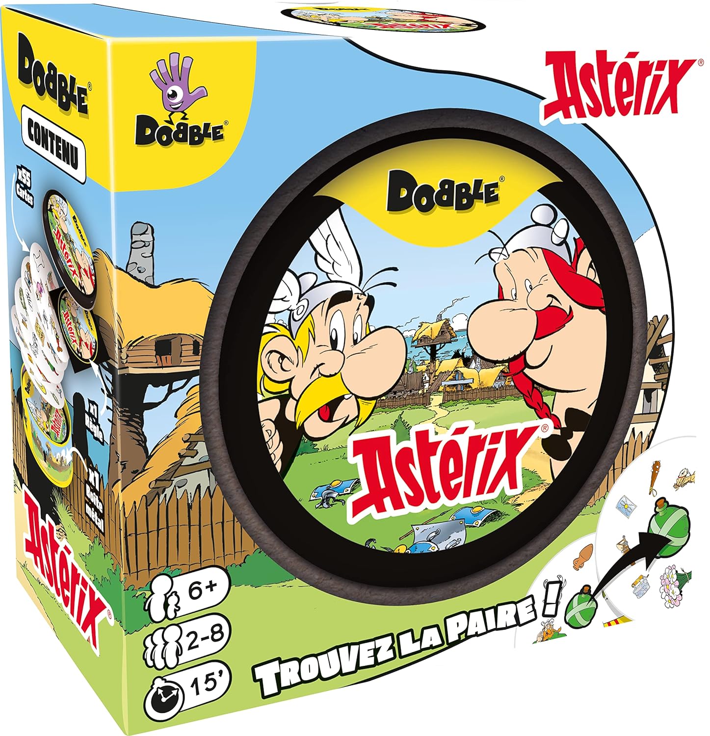 ASMODEE Dobble Astérix — jeu de cartes d’observation rapide