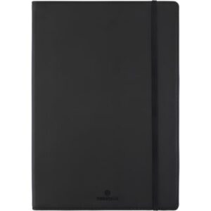 Carnet A5 ligné noir — 200 pages, couverture souple