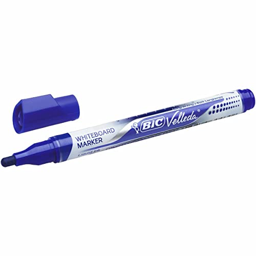 BIC Velleda — Feutres pour tableau blanc encre liquide bleue, x12