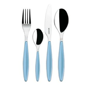 GUZZINI — Ménagère 24 pièces bleu mer