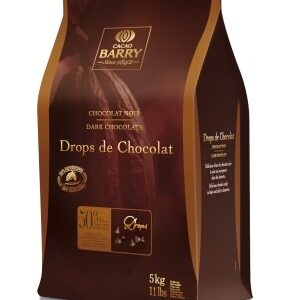 CACAO BARRY — Gouttes de chocolat résistantes à la cuisson 5 kg