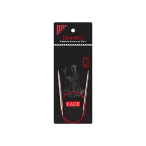 ChiaoGoo RED Lace — Aiguille circulaire inox 40 cm 4,50 mm