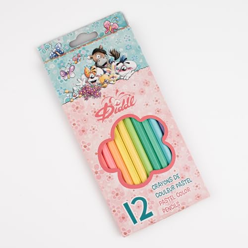Diddl — Boîte de 12 crayons de couleur pastel