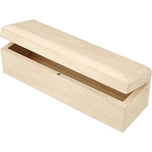 CREATIV — Boîte en bois allongée 20x6x6 cm fermeture magnétique – Image 3
