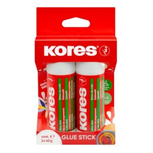 KORES — Bâtons de colle forte adhérence, lot de 2 x 40 g