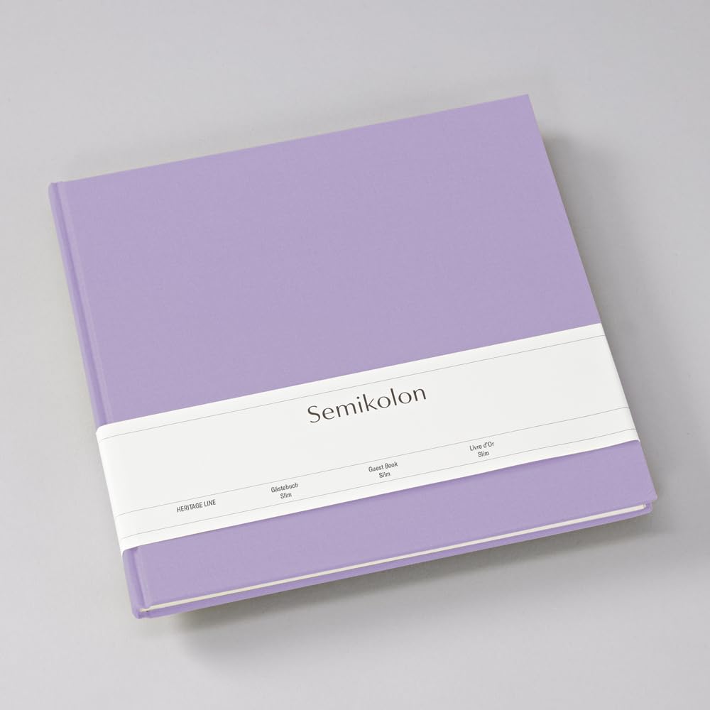 SEMIKOLON Slim — Livre d’or 25 x 23 cm lilas, 100 pages – Image 2