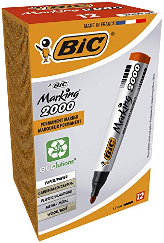 BIC Marking 2000 ECOlutions — Marqueurs permanents rouges x12