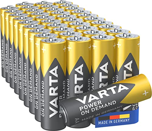 Piles AA alcalines — lot de 40, 1,5 V