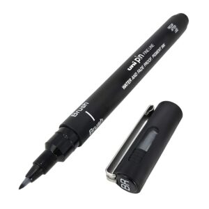 UNI-BALL PIN BRUSH-200 — Stylo pinceau noir