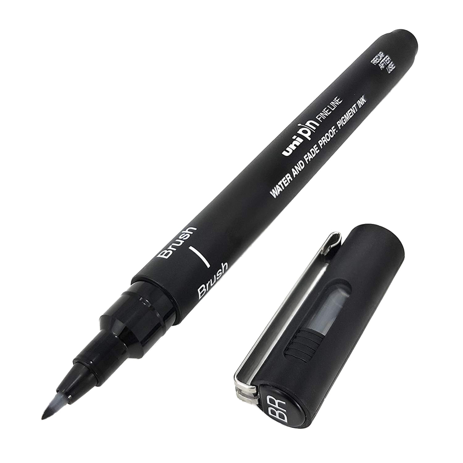 UNI-BALL PIN BRUSH-200 — Stylo pinceau noir