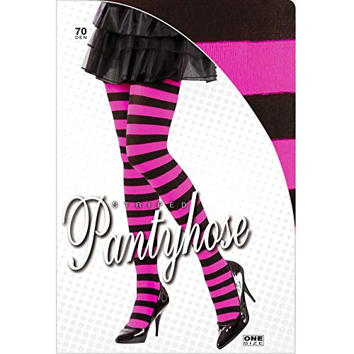 W WIDMANN MILANO Party Fashion — Collants rayés rose/noir 70 DEN – Image 2