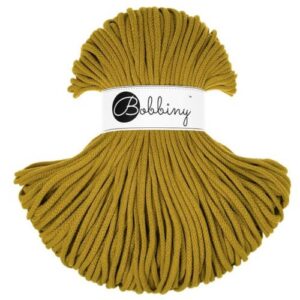 Bobbiny Premium — Cordon macramé tressé 5 mm 100 m jaune épicé