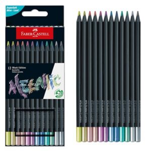 FABER-CASTELL Black Edition — Crayons de couleur métalliques