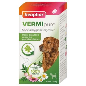 BEAPHAR Vermipure — Comprimés hygiène digestive chien 50 pcs