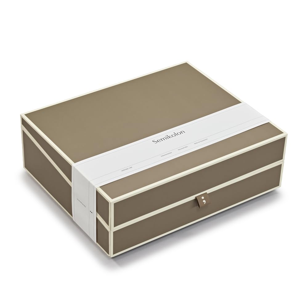 SEMIKOLON — Boîte à documents A4 beige fango