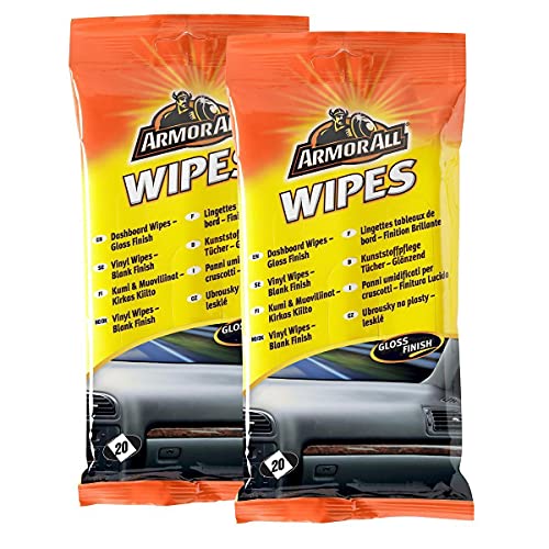 Lot de 2 lingettes pour tableau de bord — finition brillante