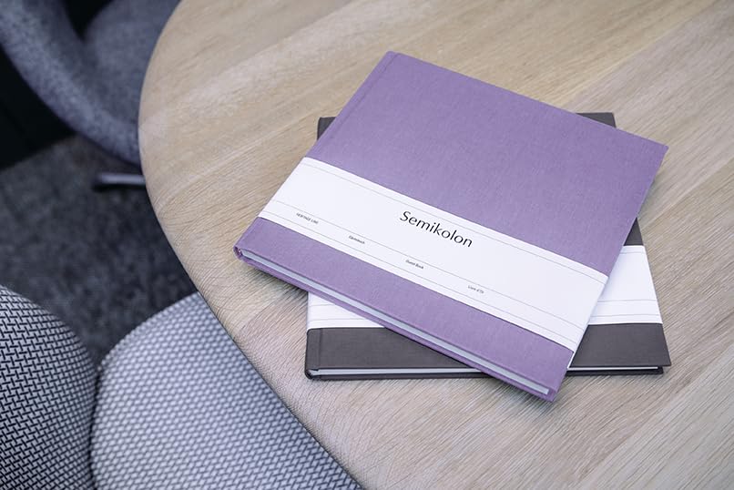 SEMIKOLON Slim — Livre d’or 25 x 23 cm lilas, 100 pages – Image 5