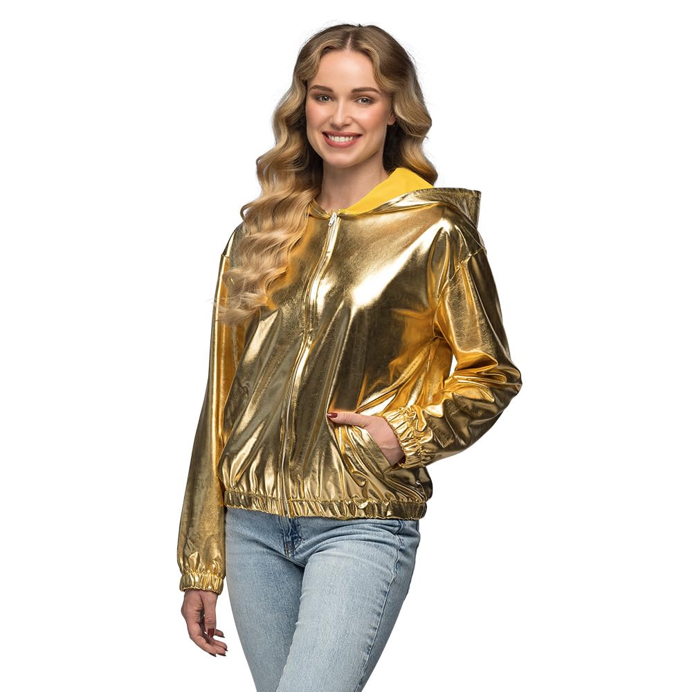 BOLAND — Veste rave métallique unisexe style rétro