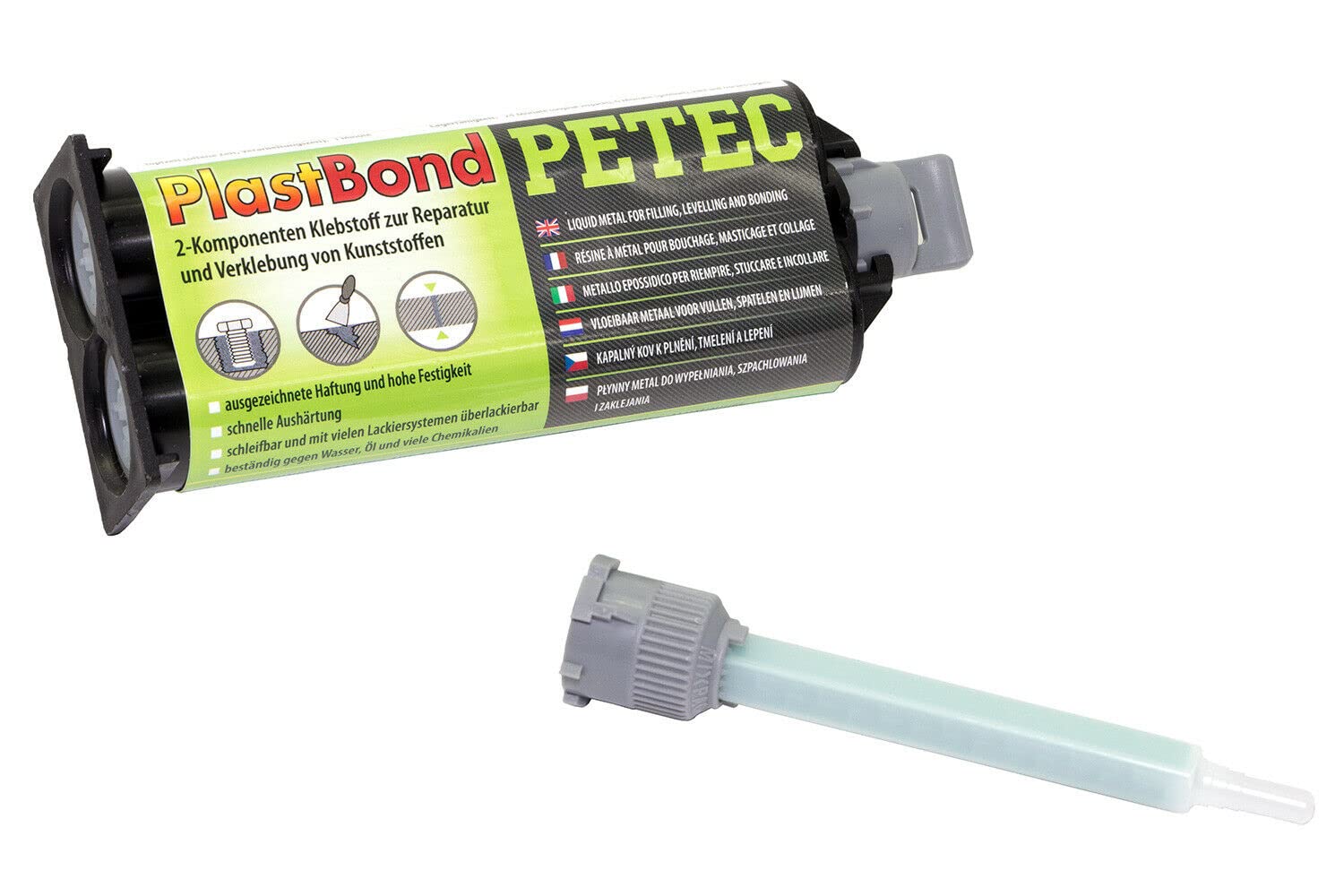 PETEC PlastBond — Colle plastique bi-composant 50 ml