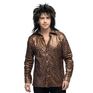 BOLAND — Chemise disco léopard brillante pour homme