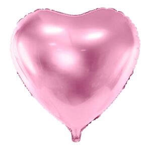 PartyDeco — Ballon mylar cœur rose métallisé Ø 45 cm