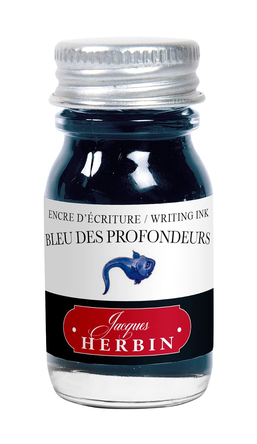 JACQUES HERBIN — Flacon d’encre 10 ml Bleu des profondeurs
