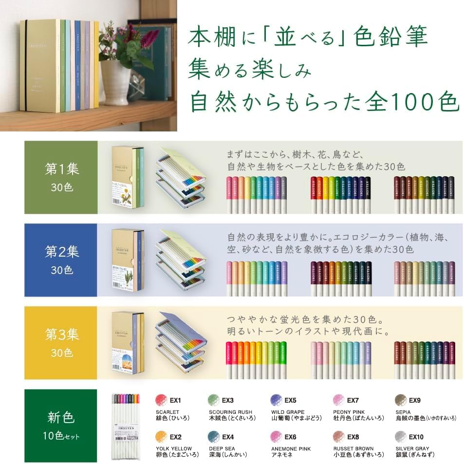 TOMBOW Irojiten — Kit de 30 crayons de couleur haut de gamme – Image 6