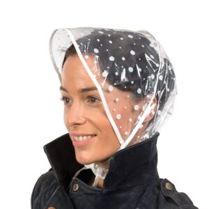 SIBEL — Capuche de pluie transparente blanche