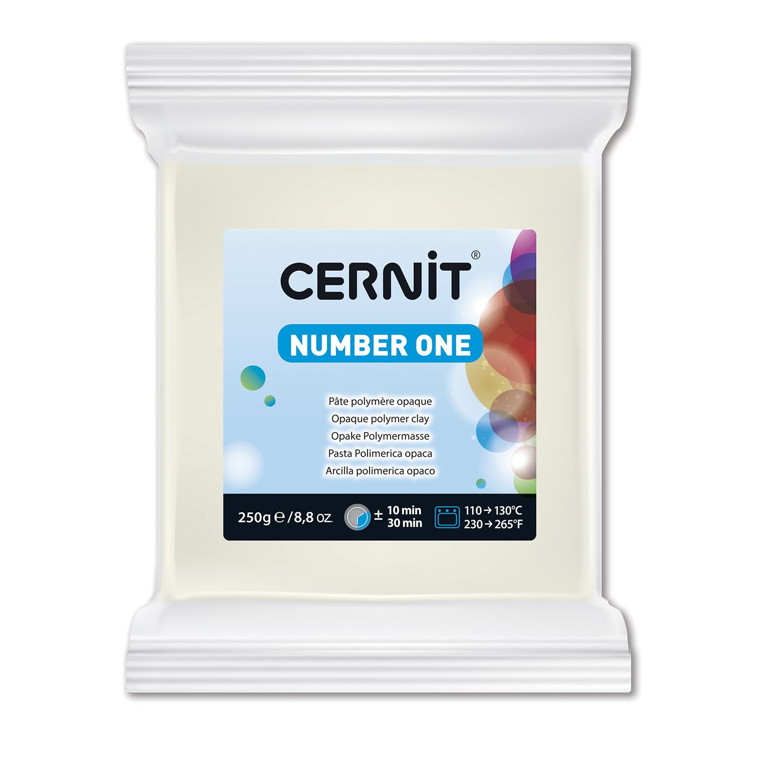 CERNIT Number One — Pâte polymère à cuire blanc 250 g