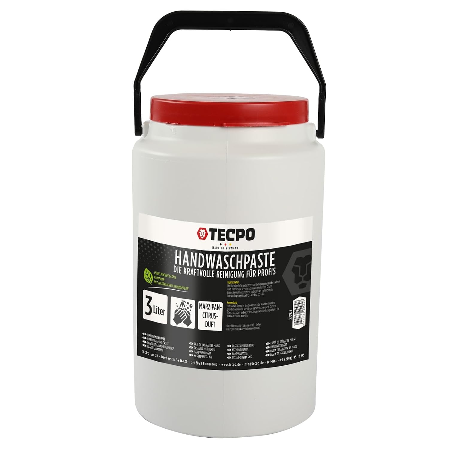 TECPO — Pâte nettoyante pour les mains 3 l parfum agrumes
